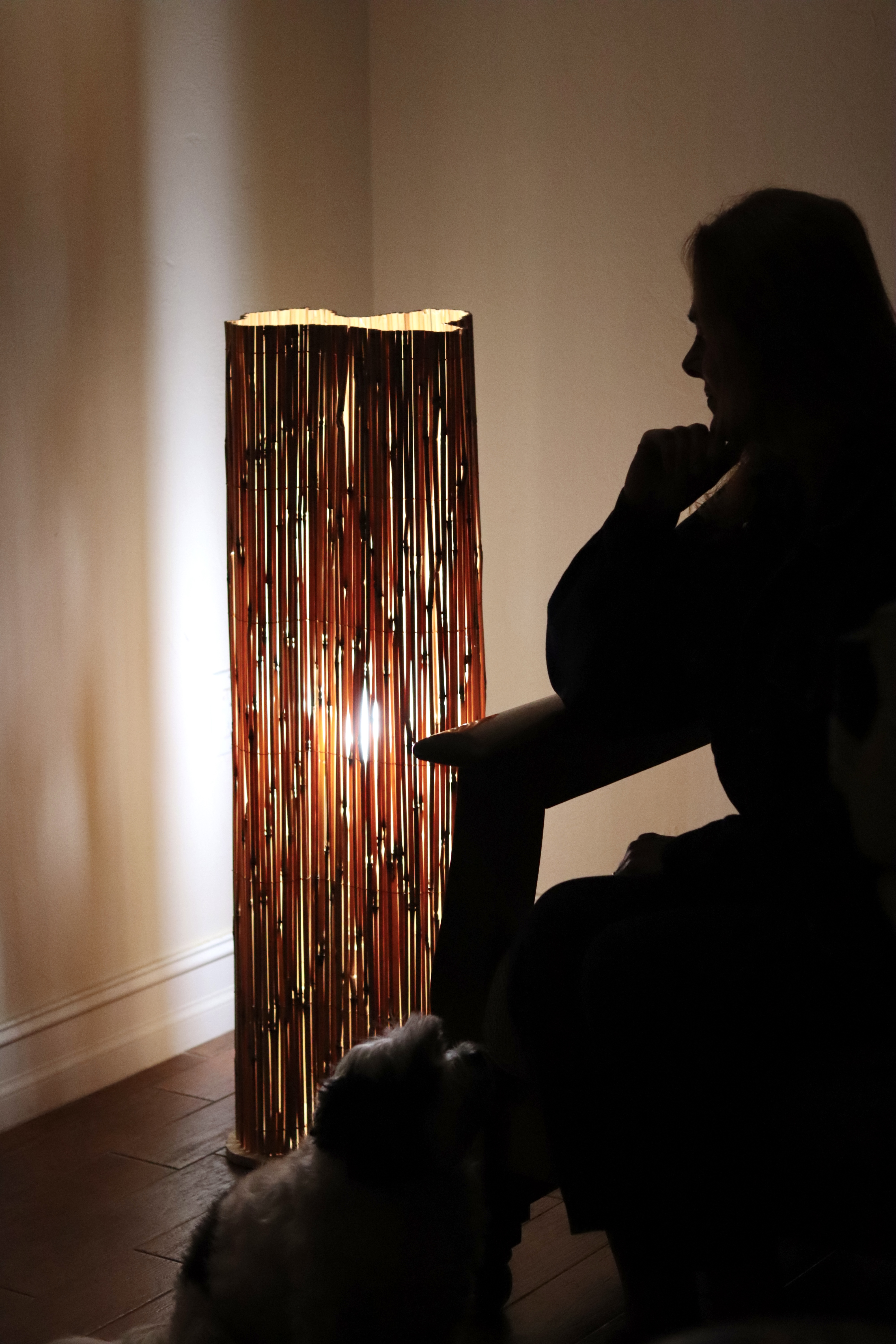Bamboo Lamp in Setting